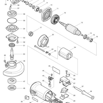 Náhradný diel Makita KOTVA ÚPLNÁ 240V 9564,9565 515234-7