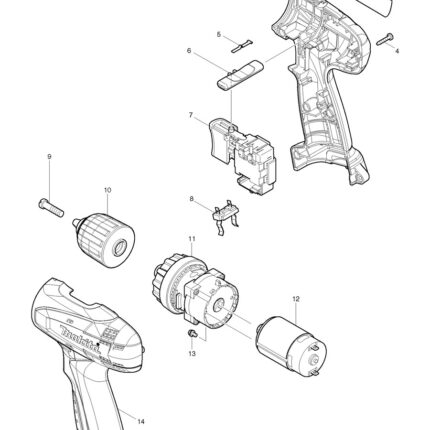 Náhradný diel Makita MOTOR 9.6V 629815-2