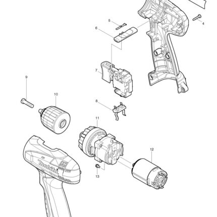 Náhradný diel Makita DC MOTOR 12V 6270D 629817-8