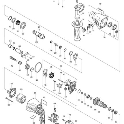 Náhradný diel Makita KRYT MOTORA 419198-6