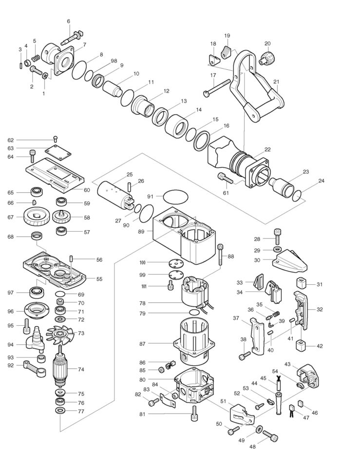 Náhradné diely Makita HM1500 – Obrázok 2