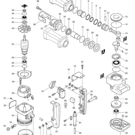 Náhradný diel Makita DRŽIAK NÁSTROJA HM1200 321440-2