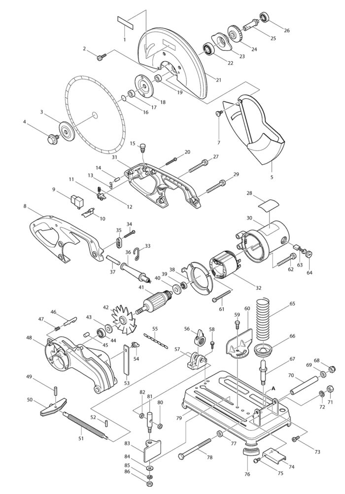 Náhradné diely Makita 2414NB – Obrázok 2