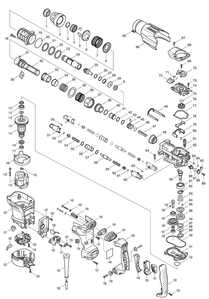 Náhradné diely Makita HR3541FC – Obrázok 2