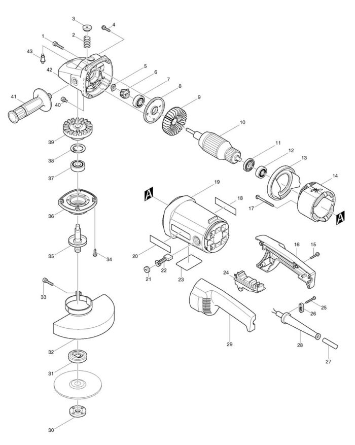 Náhradné diely Makita 9069S – Obrázok 2
