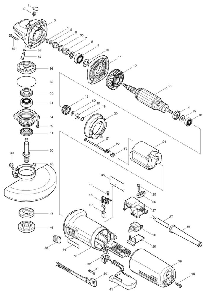 Náhradné diely Makita 9566C – Obrázok 2