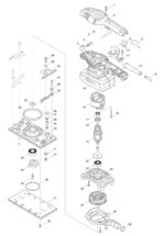 Náhradné diely Makita BO3710 – Obrázok 2