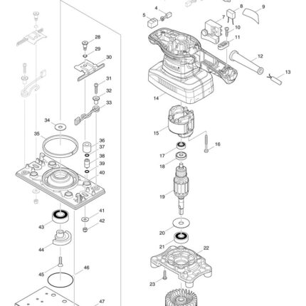 Náhradný diel Makita STATOR 220-240V BO3710 593703-8