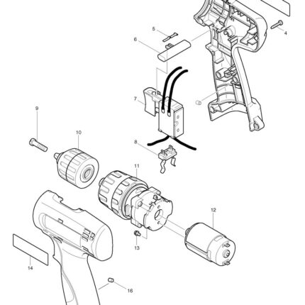 Náhradný diel Makita KRYT MOTORA KPL. 6270D 183823-2