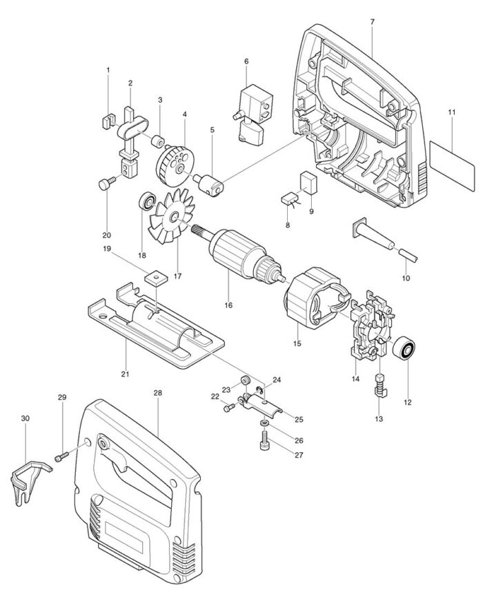 Náhradné diely Makita 4320 – Obrázok 2
