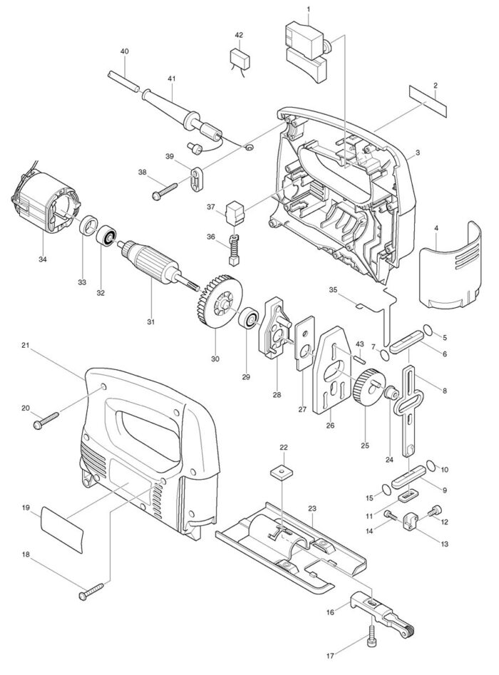 Náhradné diely Makita 4322 – Obrázok 2