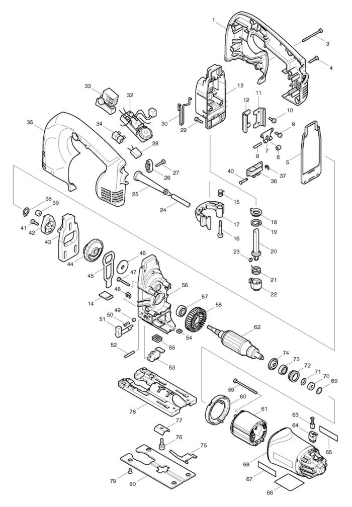 Náhradné diely Makita 4340CT – Obrázok 2
