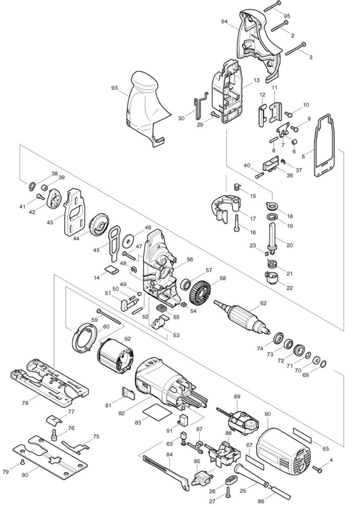 Náhradné diely Makita 4341CT – Obrázok 2