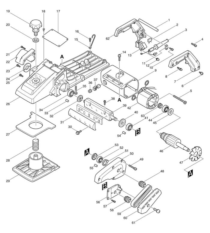 Náhradné diely Makita 1806B – Obrázok 2