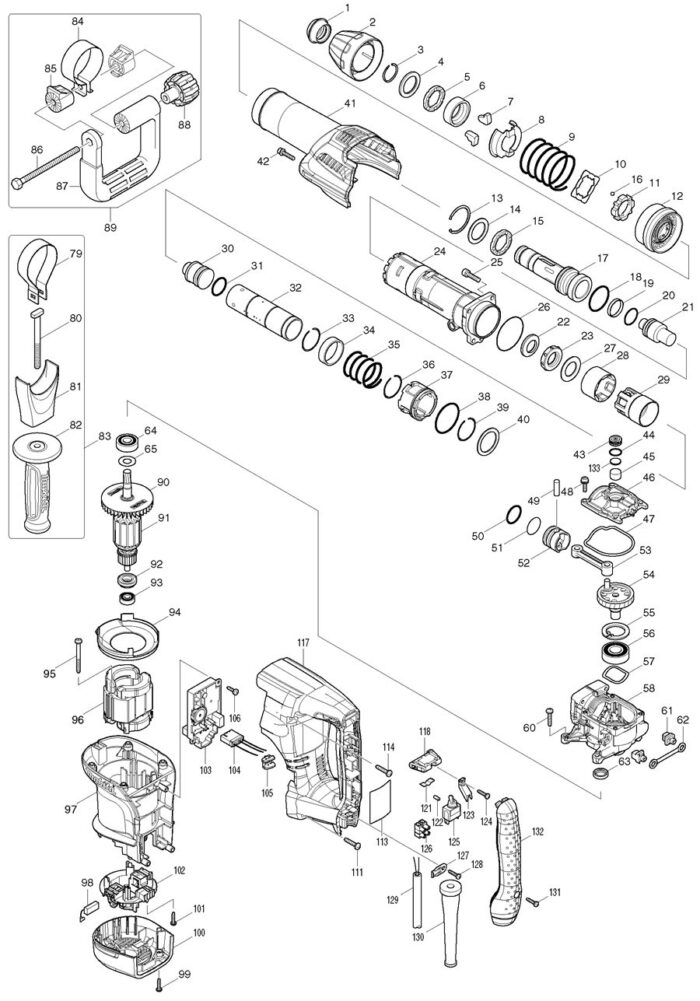 Náhradné diely Makita HM0870C – Obrázok 2