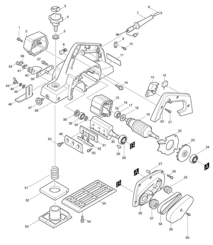 Náhradné diely Makita 1923H – Obrázok 2