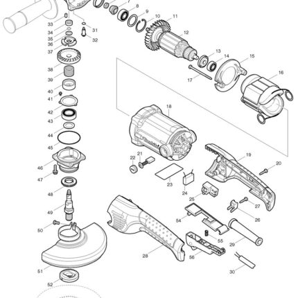 Náhradný diel Makita KRYT MOTORA GA5021-6021 188462-3