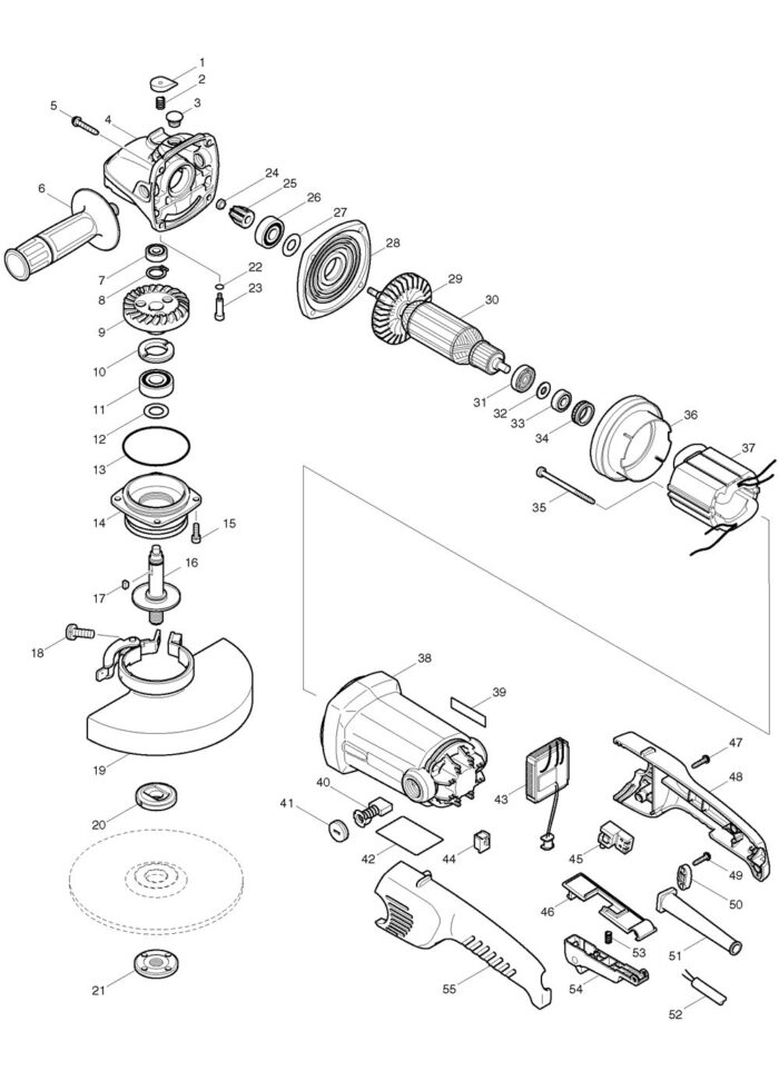 Náhradné diely Makita GA7010C – Obrázok 2