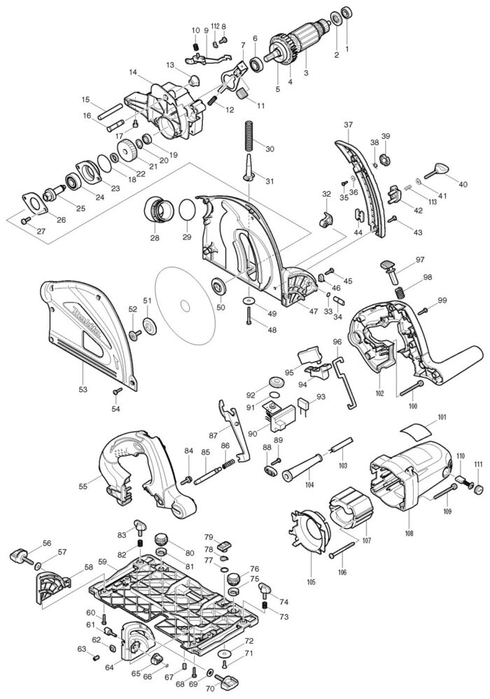 Náhradné diely Makita SP6000 – Obrázok 2