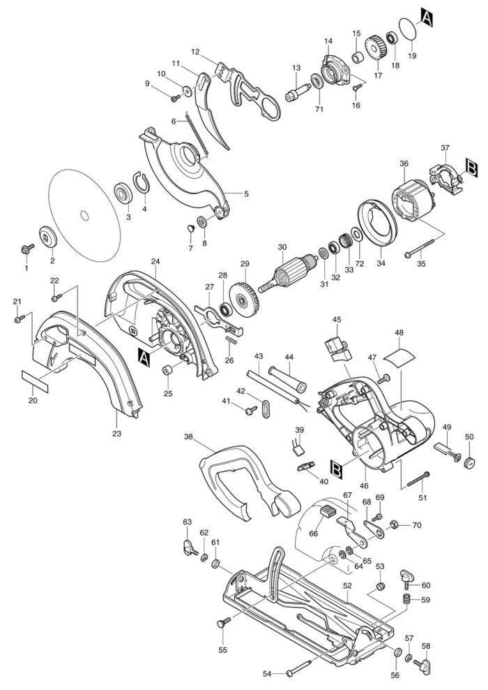 Náhradné diely Makita 5704R – Obrázok 2