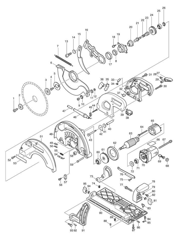 Náhradné diely Makita 5103R – Obrázok 2