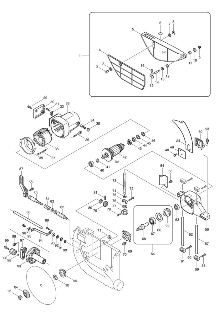 Náhradné diely Makita 2704N – Obrázok 2