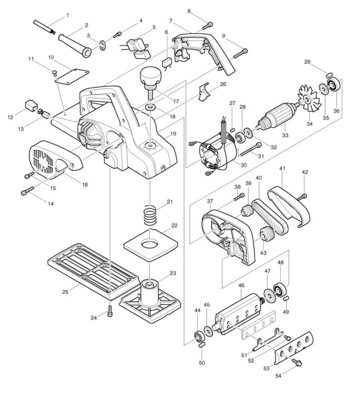 Náhradné diely Makita 1911B – Obrázok 2