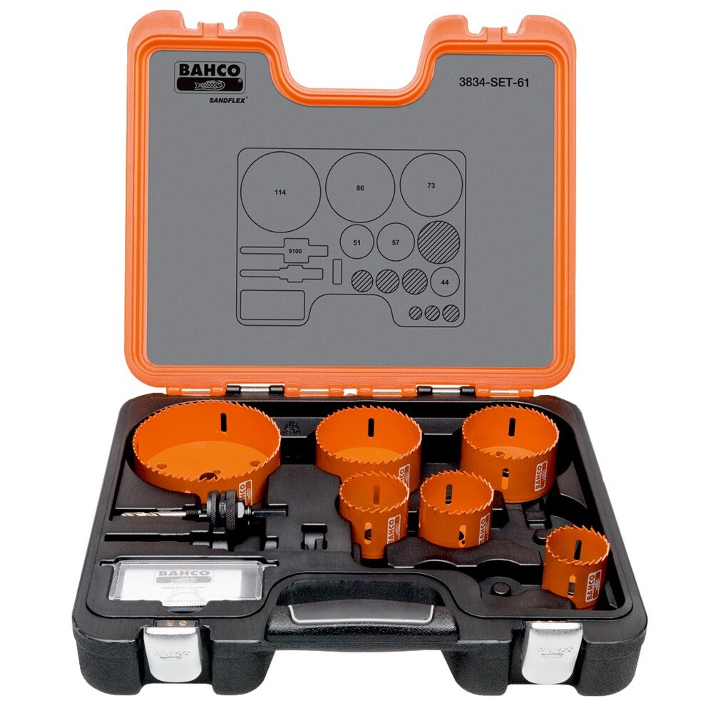 3834-SET-61 Sada dierovacích píl Sandflex® pre inštalatérov Bahco 3834-SET-61 Sada dierovacích píl Sandflex® pre inštalatérov Bahco – Obrázok 1