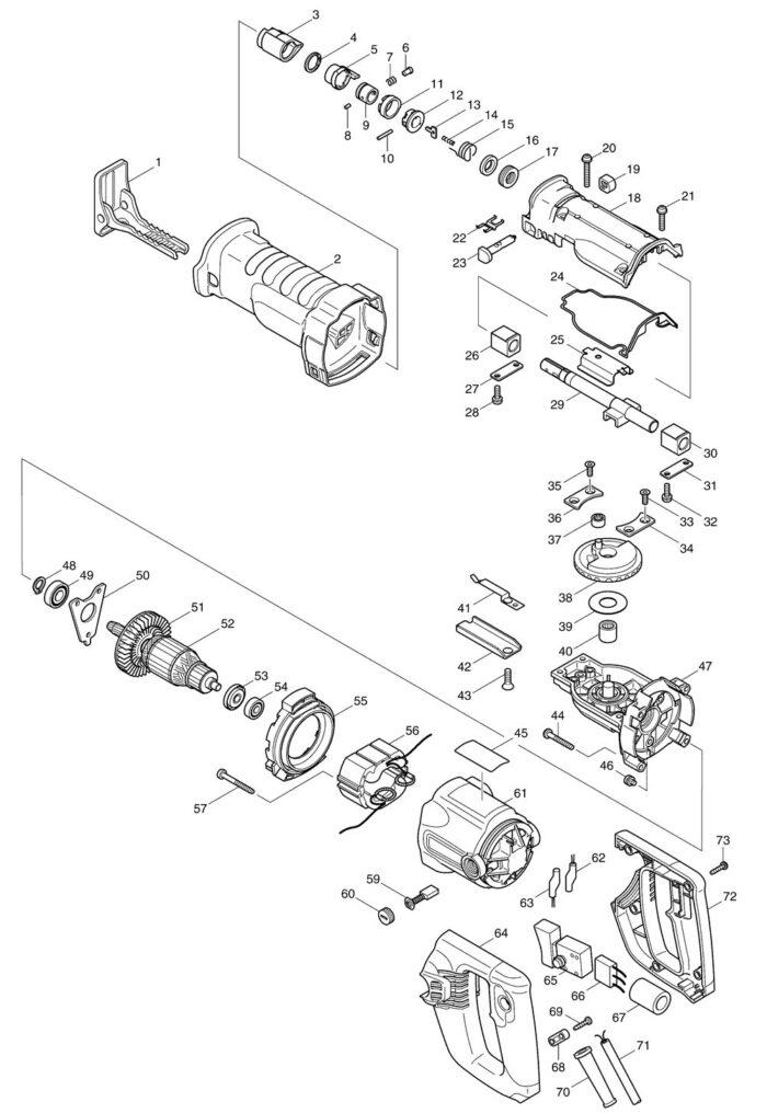 Náhradné diely Makita JR3050T – Obrázok 2