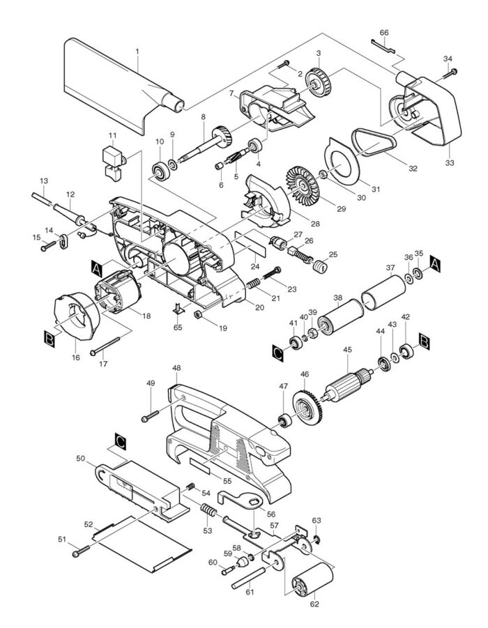 Náhradné diely Makita 9910 – Obrázok 2