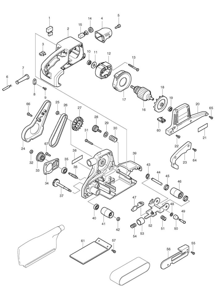 Náhradné diely Makita 9920 – Obrázok 2