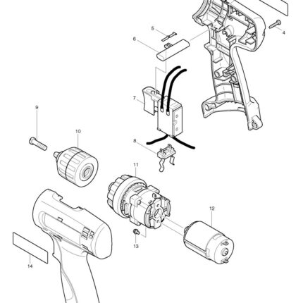 Náhradný diel Makita DC MOTOR 14,4V 629819-4
