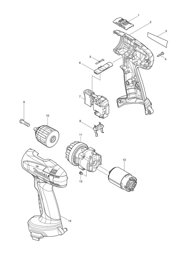 Náhradné diely Makita 6281D – Obrázok 2