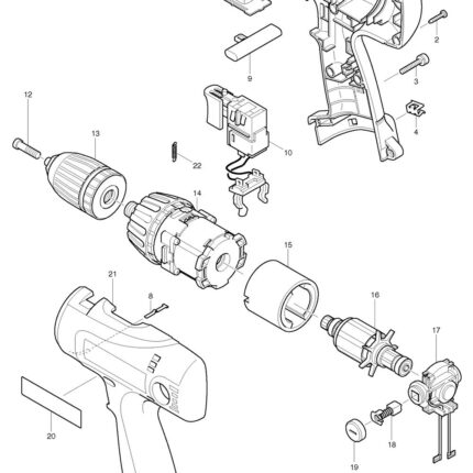 Náhradný diel Makita KOTVA ÚPLNÁ 12V 6217D/6317D 619116-6