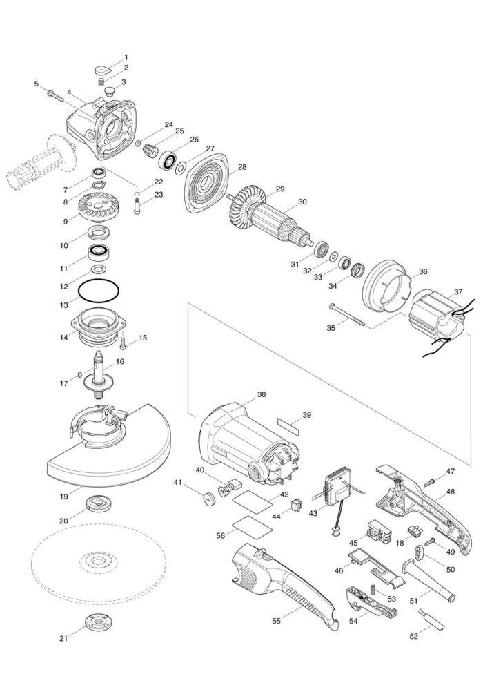 Náhradné diely Makita GA9012C – Obrázok 2
