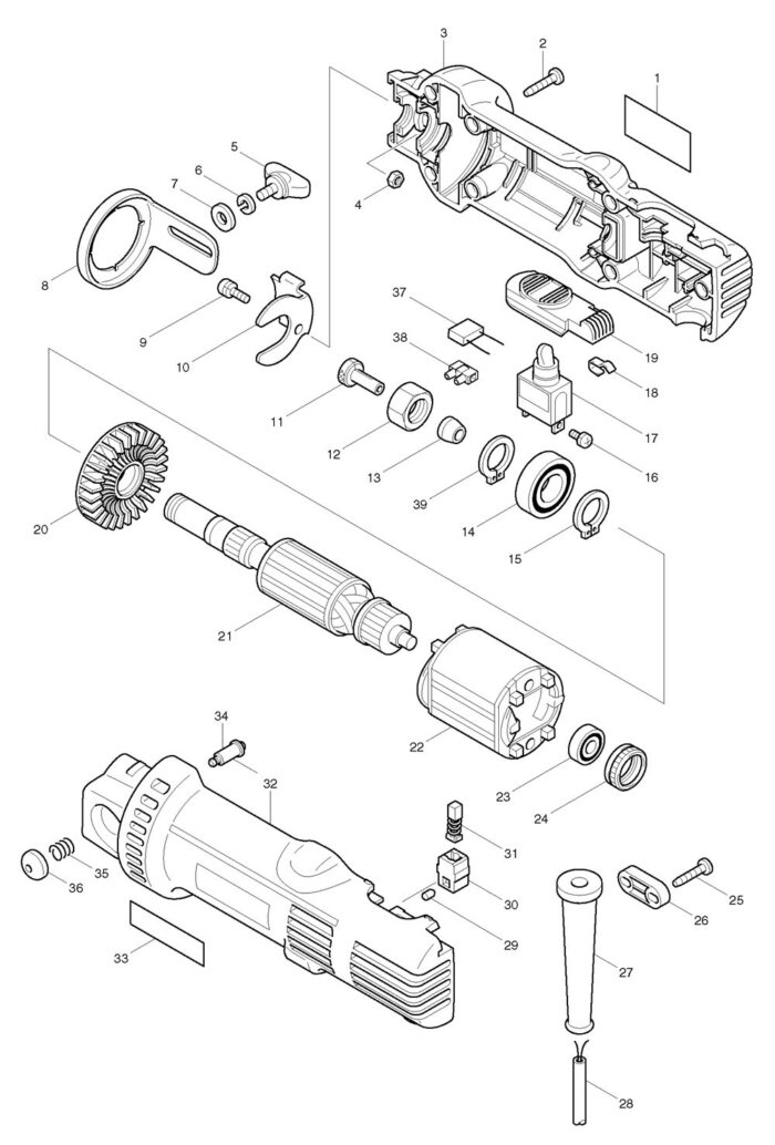 Náhradné diely Makita 3706 – Obrázok 2