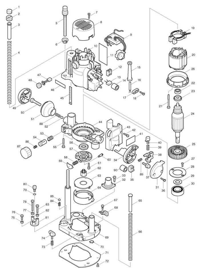 Náhradné diely Makita RP1110C – Obrázok 2