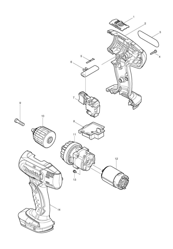 Náhradné diely Makita BDF343 – Obrázok 2