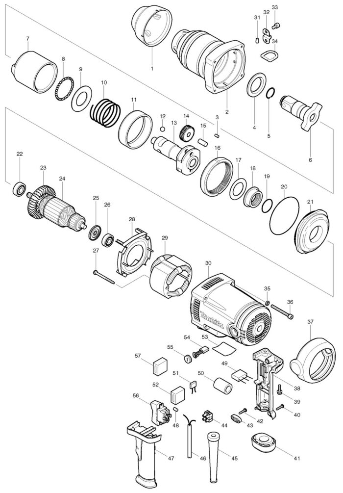 Náhradné diely Makita TW1000 – Obrázok 2