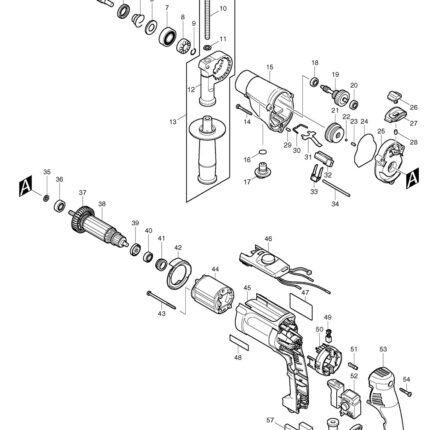 Náhradný diel Makita MOTOR HOUSING 183658-1