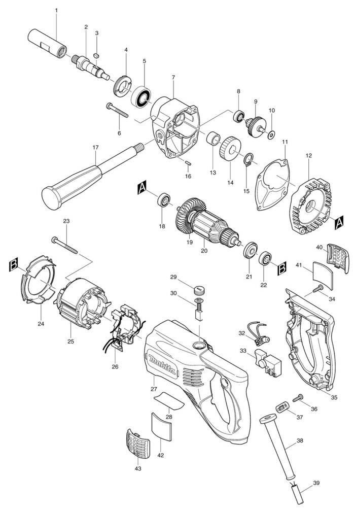 Náhradné diely Makita UT1305 – Obrázok 2