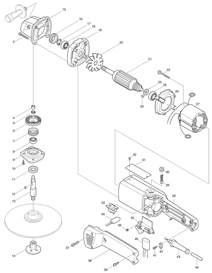 Náhradné diely Makita 9207SPB – Obrázok 2