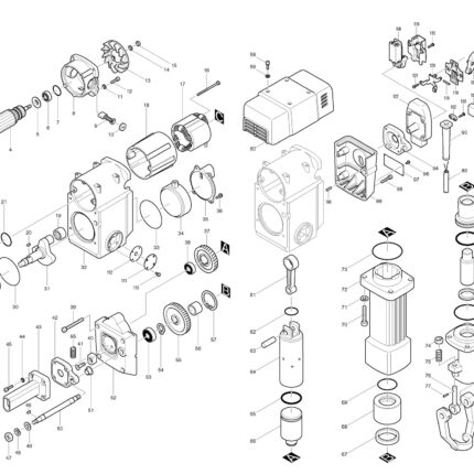 Náhradný diel Makita RUKOVÄT (sada) HM1800 182553-2