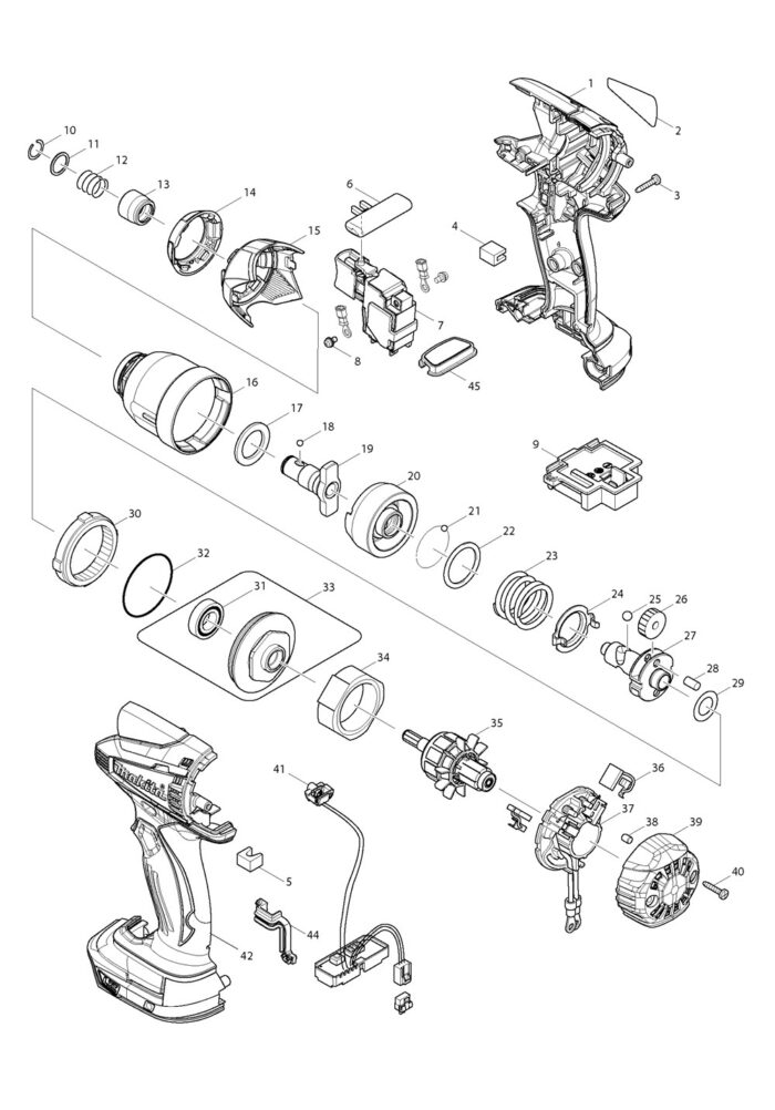 Náhradné diely Makita DTD146 – Obrázok 2