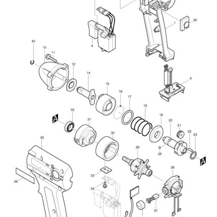 Náhradný diel Makita HOUSING SET 183388-4