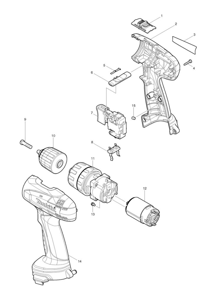 Náhradné diely Makita 8271D – Obrázok 2