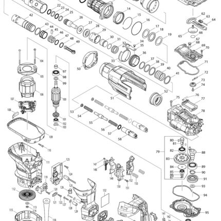 Náhradný diel Makita KRYT PREVODOVKY HR4013C 141955-1