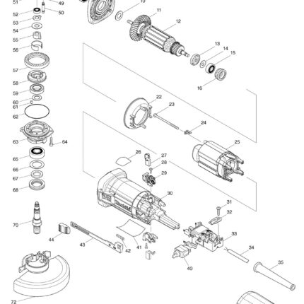 Náhradný diel Makita KRYT LOŽISKA GA4540 141981-0