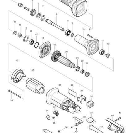 Náhradný diel Makita MOTOR HOUSING 418838-3