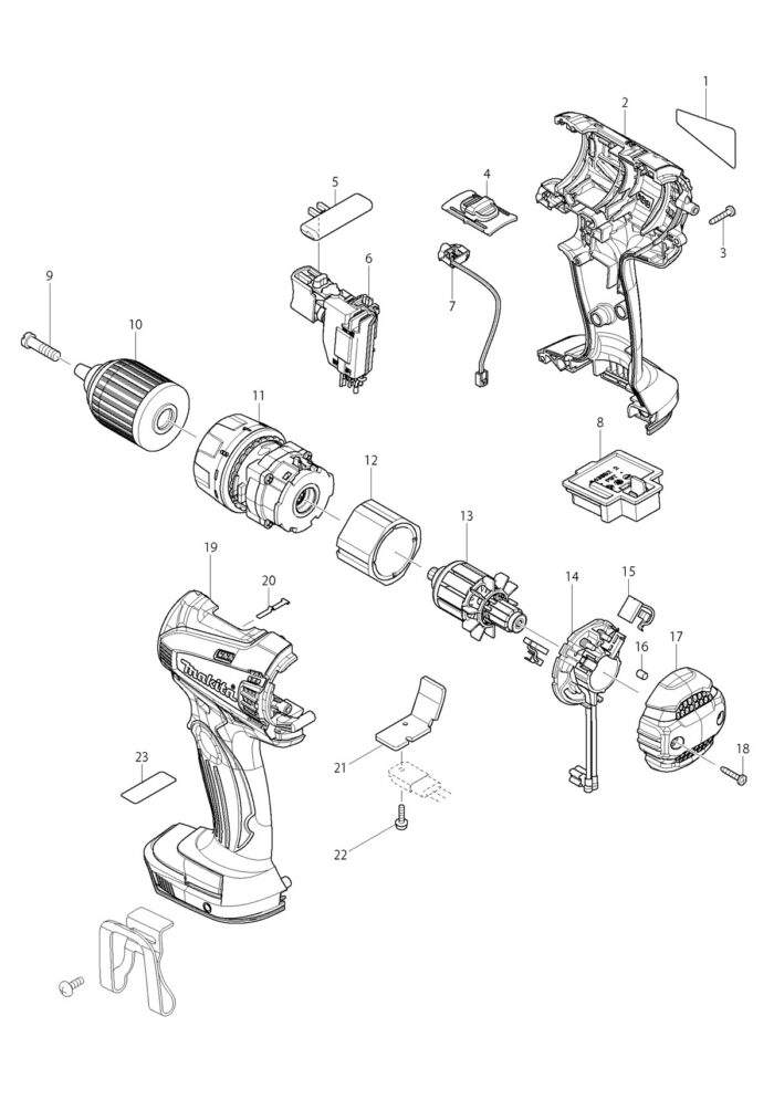 Náhradné diely Makita DDF456 – Obrázok 2